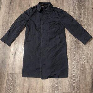 Vintage Military Trench Coat Mens 38R Black US Army All Weather